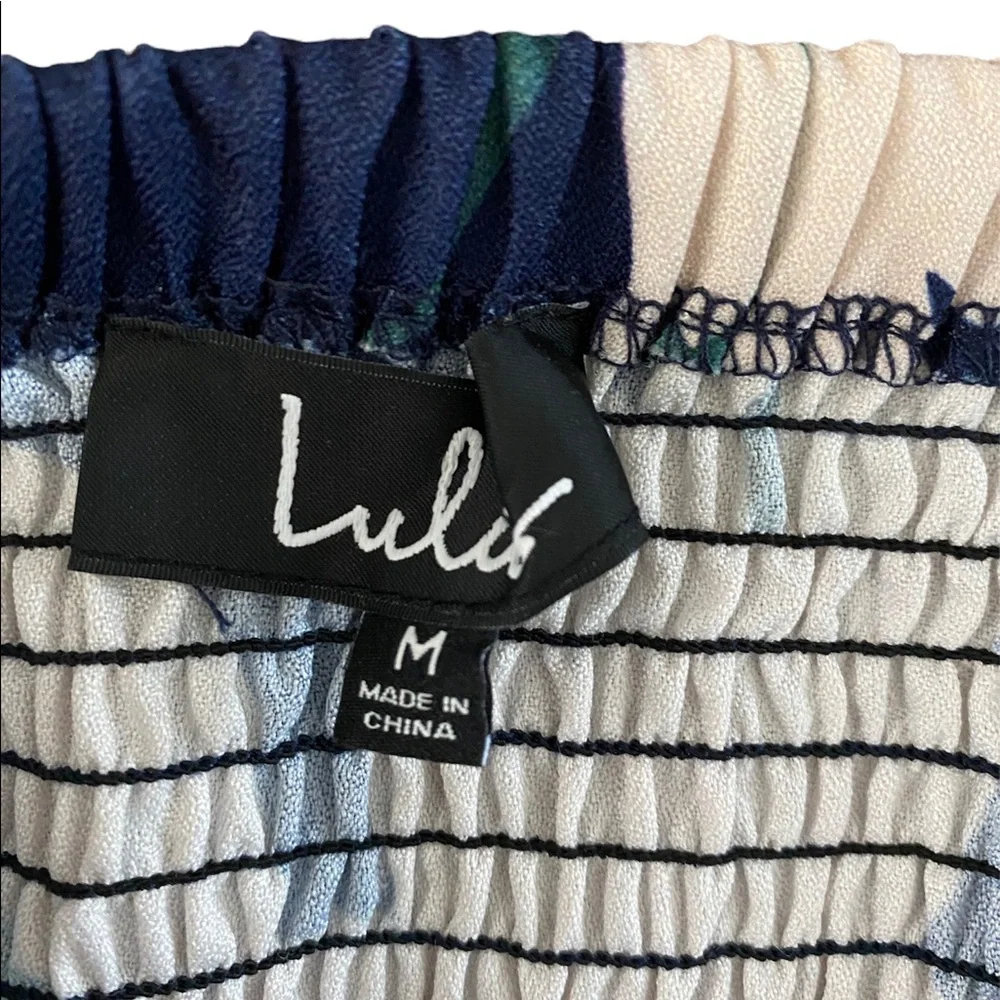 Lulus strapless navy print romper size M - Picture 4 of 4